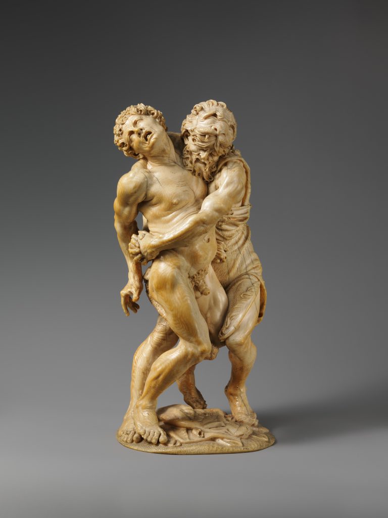 Photo of sculpture "Hercules and Achelous" by Master of the Martyrdom of St Sebastian, c. 17thC