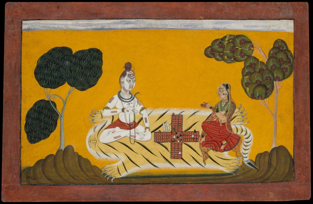 Photo of "Siva and Parvati Playing Chaupar" folio by Devidasa of Nurpur, c. late 17thC