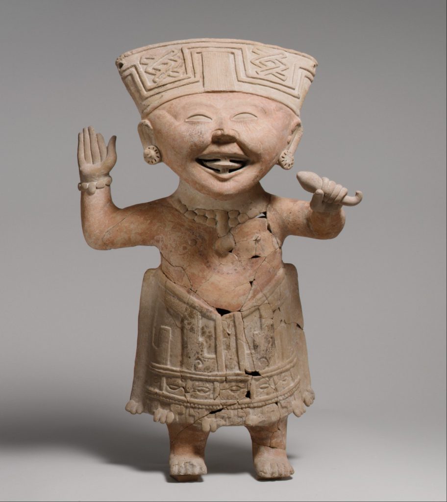 Photo of Smiling figure (Sonriente) sculpture by a South central Veracruz artist(s), c. 600-1000CE