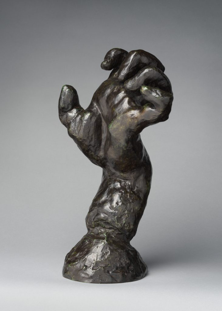 Photo of sculpture "The Clenched Left Hand" by Auguste Rodin, modeled in 1885 but cast in 1974