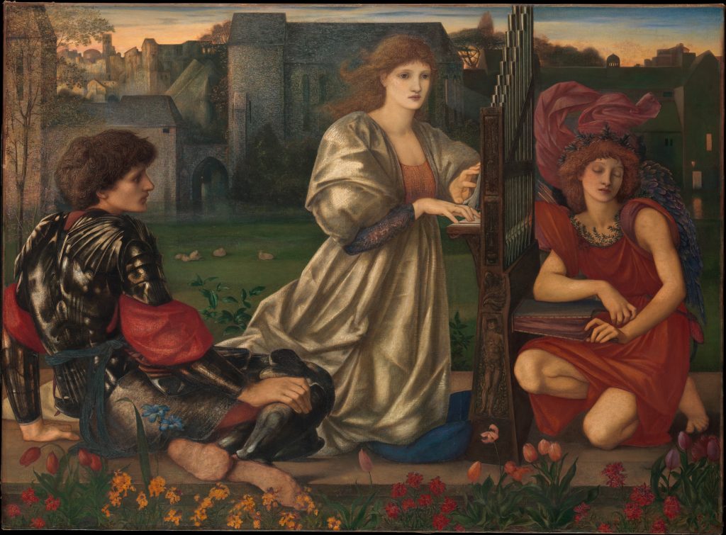 Photo of "The Love Song" painting by Sir Edward Burne Jones, c. late 19thC